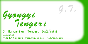 gyongyi tengeri business card